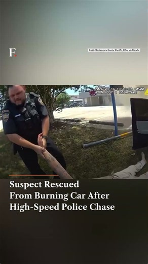 Suspect Rescued From Burning Car After High-Speed Police Chase | N18G