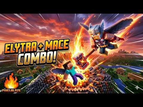 How to Use Elytra + Mace Combo in Minecraft Java 🔥 (Easy Tutorial)