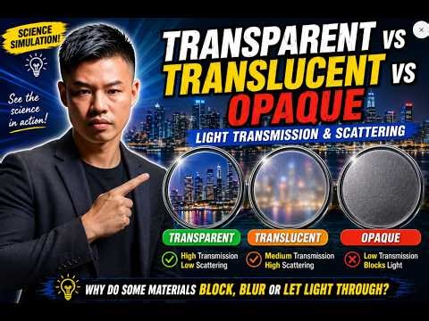 Transparent vs Translucent vs Opaque | Light Transmission & Scattering Science Simulation
