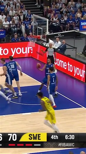 Pelle Larsson aka THE SWEDISH HEAT is ON FIRE! 🔥🇸🇪 #FIBAWC