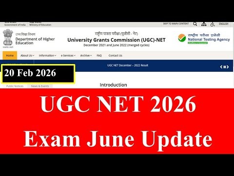 Big Update- UGC NET June 2026 Full Details | Syllabus, Notification, Exam Date, Pattern, Eligibility