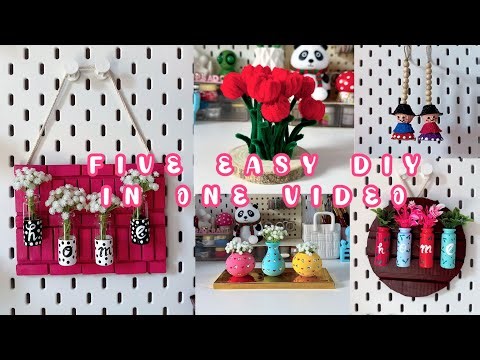 Diy 5 Easy Diy Crafts Tutorial In Single Video|youtube
