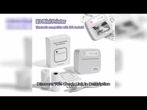 B3 Portable Photo Printer with Bluetooth iOS Android for Inkless Thermal Printing Sticker Printer L