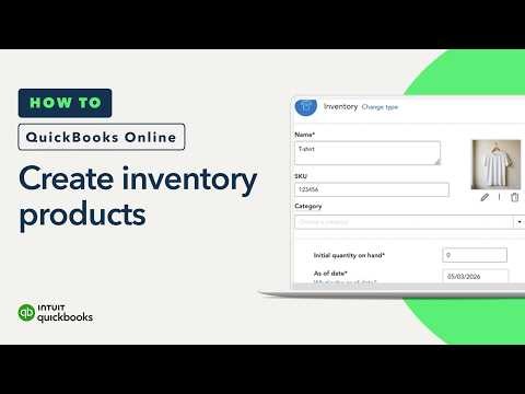 How to create inventory products in QuickBooks Online