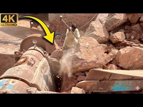 "Huge Rocks Crushing Process. Super Satisfying Stone Crushing Process by Jaw Crusher #rockcrusher"