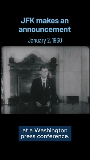 January 2, 1960: Senator John F. Kennedy announced his candidacy for the presidency of the United States. He entered the race a little over 10 months before Election Day. He would go on to win his party's nomination in July of that year, and in November, be elected president in one of the closest elections in US history. Film: Universal Newsreel, IFP-83B in the JFK Library | JFK Library Foundation
