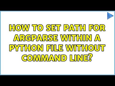 How to set path for argparse within a python file without command line?