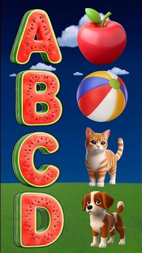 Learn ABCD with Watermelon - Alphabet #kids