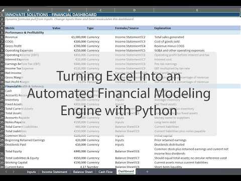 Turning Excel Into an Automated Financial Modeling Engine with Python