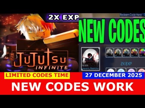 Latest Working Codes for Jujutsu Infinite ROBLOX | LIMITED CODES TIME | December 27, 2025