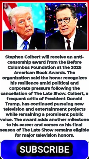 Stephen Colbert Honored With Award For Defending Free Speech