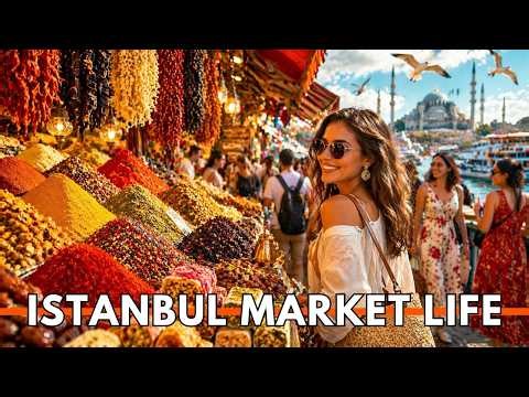 ISTANBUL TURKEY 2026 4K WALKING TOUR | Eminönü Market, Spice Bazaar, Street Food & Local Shopping