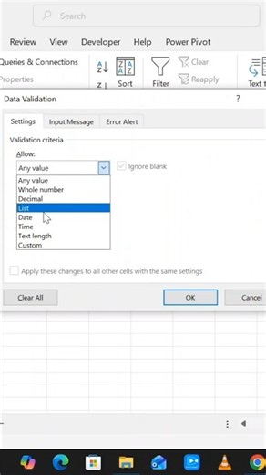 🔥 Excel Data Validation | Create Drop-Down List Easily! #Excel #ExcelTips #Shorts