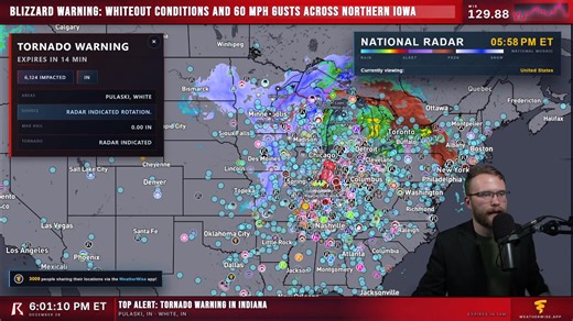 We are live tracking a tornado warning in Indiana and severe weather across the region. I am using real-time viewer data to see exactly who is in the path of the storm. If you are in the Midwest, you need to tune in now for critical updates. https://www.youtube.com/watch?v=ErWPNZ1IsDc | Ryan Hall, Y'all