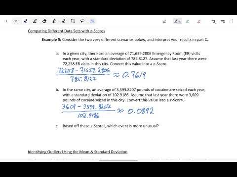 Comparing Different Data Sets with z-Scores