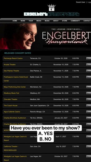 @Engelhumperdinckbackup #engelbert #engelberthumperdinck #tour #california #elvispresley #classic