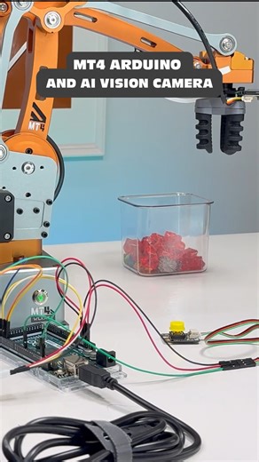 The MT4 Robotic Arm is performing an advanced classification task, where AI Vision processes the images (color, shape, etc.), and Arduino acts as the microcontroller that translates those decisions into movement. 🤖 See, think, and act: The perfect triad for intelligent automation. #WLKATARobotics #MT4RoboticArm #ProgrammableRoboticArm #RobotArm #DesktopRobot #EduRobot #AIVision #Arduino #IntelligentRobotics | Wlkata Robotics