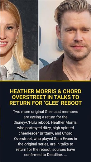 Heather Morris Chord Overstreet In Talks To Return For Glee Reboot