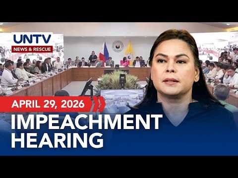 LIVE: VP Sara Impeachment Hearing at House Justice Committee resumes | April 29, 2026