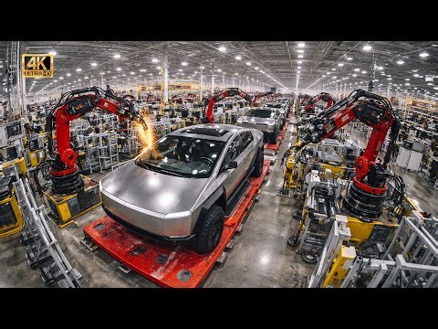 How Tesla Cybertrucks Are Made 🤖⚙️ | Massive Robot Assembly Line In Action 🚀
