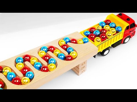 Marble Run Race ☆ HABA Slope, Dump Truck & Garbage Truck & Ambulance & Vehicles Full Compilation #29