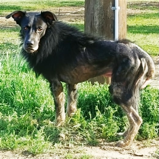 This “werewolf” stood by the side of the road for several months and nobody dared to approach him. His skin was hard and scaly, his tail was pointy and broken. What was left of his black fur was tattered and stood straight up on his neck. The dog probably hadn’t eaten a proper meal in weeks, and he could barely walk – but then a stranger decided to act... Check comments to see an amazing transformation 😯🙏🏻 | Lovely People