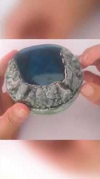 DIY Floating Castle Diorama with Blue Resin Waterfall #miniature #miniaturepainter #resinart#shorts