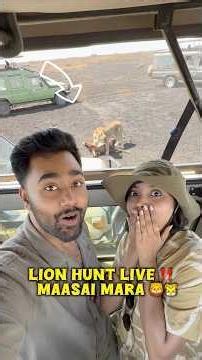 MASAI MARA Lion Hunting Pathom🦁😱 #minivlog #masaimara #lion