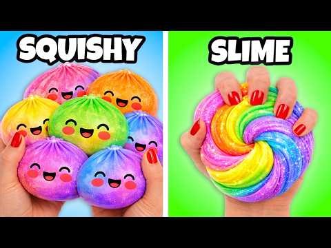 I Turned 100 Squishies Into Slime!