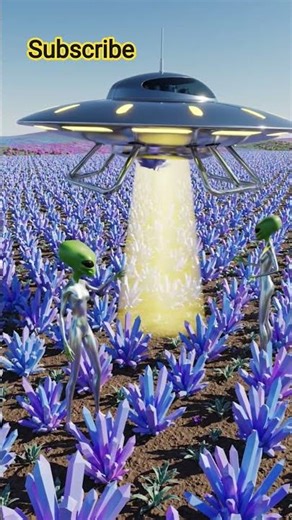 Alien Farmer Harvesting Crops With UFO Tractor 🚜 #shorts #usa #usashorts #trending #unitedstates