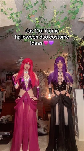 day 2 of iconic halloween duo costume ideas #teentitans #blackfire #starfire #cosplay #halloween