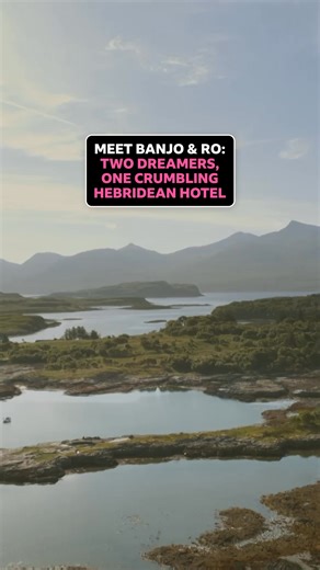 A remote Scottish island, a crumbling mansion and two Australian dreamers - watch Banjo & Ro’s Grand Island Hotel now on BBC iPlayer. #BanjoandRoGrandIslandHotel #IsleofUlva | BBC Scotland