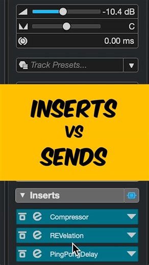 Inserts vs. Sends in Cubase #cubasetutorial