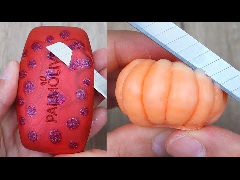 Relaxing Soap Cutting ASMR. Satisfying Soap and lipstick cutting. Corte de jabón - 1190