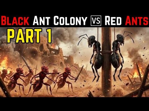 Black Ant Colony 🆚 Red Ants | Battle of the Semi-Desert Empire | Ant War Part 1