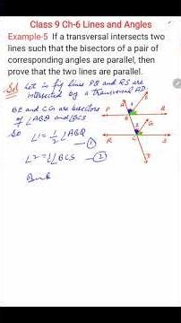Class 9 Maths | Ch-6 Lines and Angles | Example 5 Proof