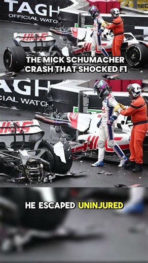 The Mick Schumacher Crash That Shocked F1 #shorts #mickschumacher #f1