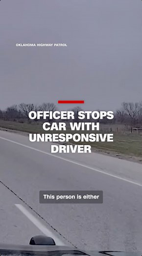 Video shows an Oklahoma Highway Patrol officer using a tactical maneuver to stop a vehicle. Police say they received multiple calls about an unresponsive driver slumped over the wheel. | CNN International