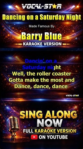 Dancing on a Saturday Night - Barry Blue KARAOKE #karaokeversion #karaoke #instrumental