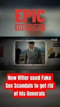 How Hitler used Fake Sex Scandals to get rid of his Generals
