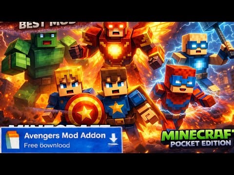 Minecraft Pocket Edition Avengers Mod Download | Best MCPE Superhero Addon 2026