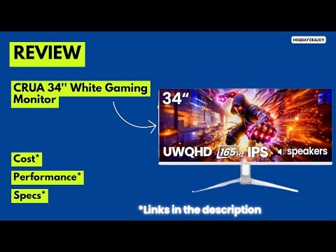 CRUA 34” Ultrawide Gaming Monitor Review (165Hz, WQHD IPS) | Best White Monitor for Gaming & Work?
