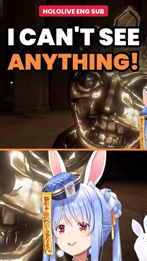 A giant statue blocks Pekora's WHOLE screen: "Don't leave me!" 🗿 | hololive ENG SUB #shorts