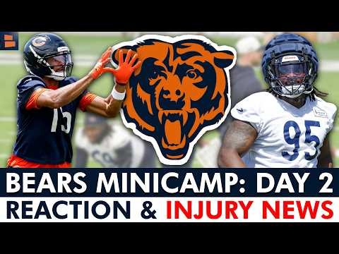 Chicago Bears Minicamp Day 2 News & Reaction: Rome Odunze “Looks Good” + Shemar Turner Injury Update