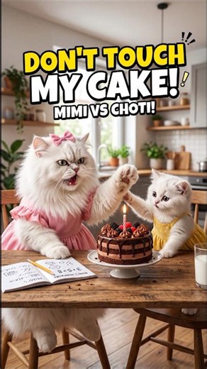 Don't Touch My Cake 🎂 Mimi vs Choti Cute Cat Animation Story #cat #cake #funny #catmario