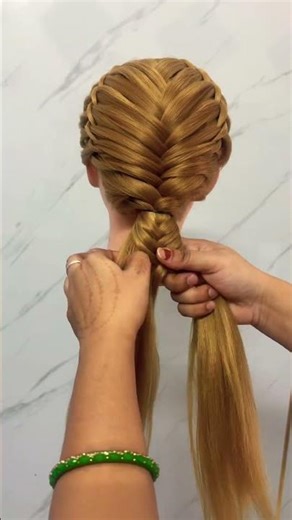 Royal Fishtail Braid Hairstyle 2026 | Sangeet Special Braid Tutorial | Step by Step #shorts