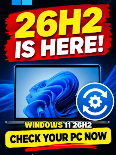 🚨 Windows 11 26H2 is here! The Windows 11 2026 Update brings new improvements to security, accessibility, and productivity. ✅ Open Settings ✅ Go to Windows Update ✅ Click Check for updates ⚠️ The rollout is gradual, so the update might not be available on every PC yet. Back up your important files before upgrading. 💬 Comment UPDATE for more Windows tutorials! Follow @IT.TechGuru for tech tips made simple. #Windows11 #Windows1126H2 #WindowsUpdate #TechTips #ITTechGuru