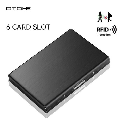 OTOHE Men Women Card Wallet Unisex Multi-Functional RFID Wallet Portable Stainless Steel Card Box Multi-Card Position ID Credit Cards Holders | Lazada Malaysia