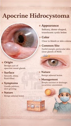 Apocrine Hidrocystoma #ophthalmology #optometry