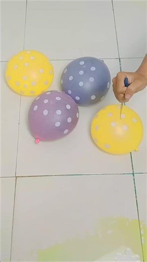 Slow Motion Balloon Pop | Colorful Water Balloon Splash Satisfying 💦🌈💥 #shorts #popping #balloonpop